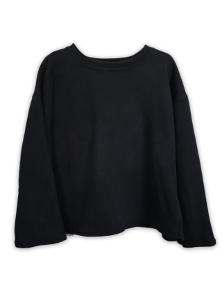 Bluza farbowana cropped (czarna)