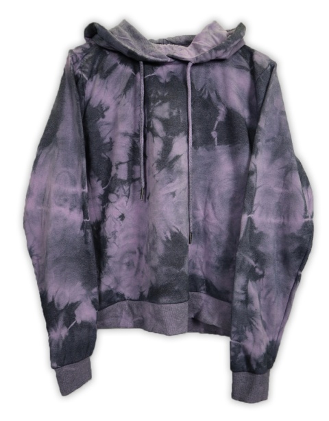 Bluza farbowana ze ściągaczem (szaro-różowa)