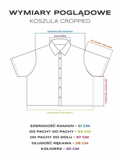 Koszula farbowana cropped (różowo-szara) z naszywkami