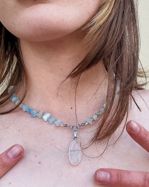 Aquamarine necklace no. 6